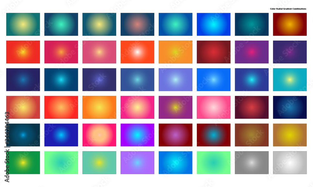 Color Radial Gradient combinations