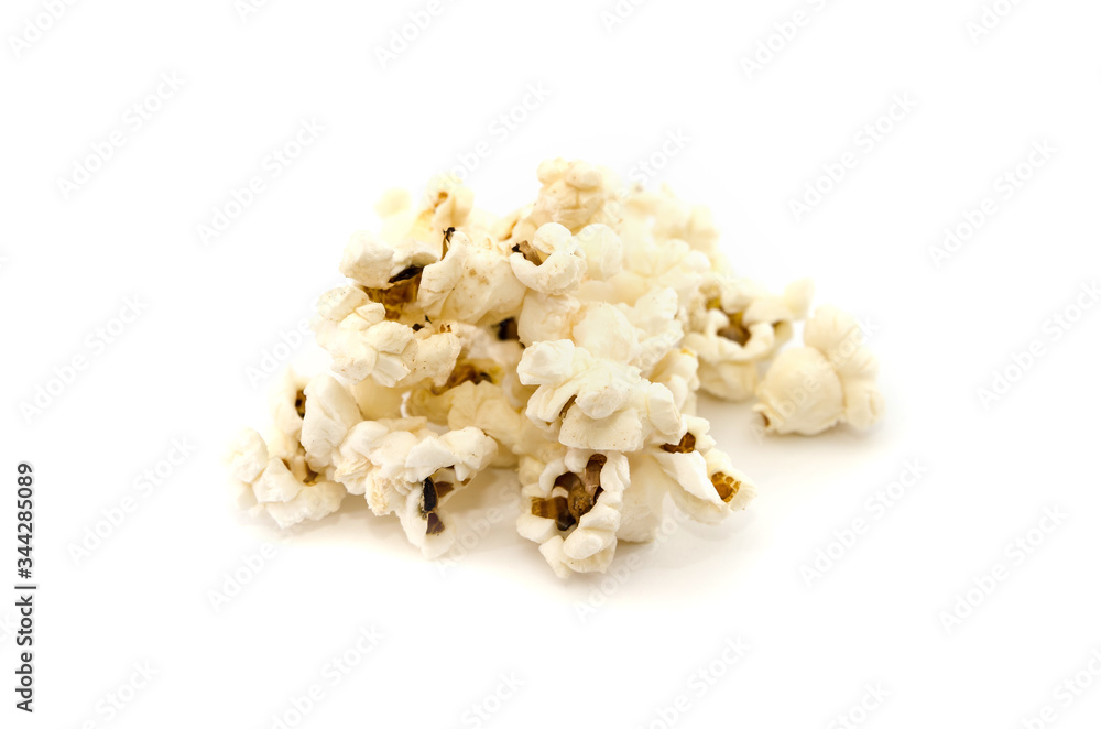popcorn on a white background.