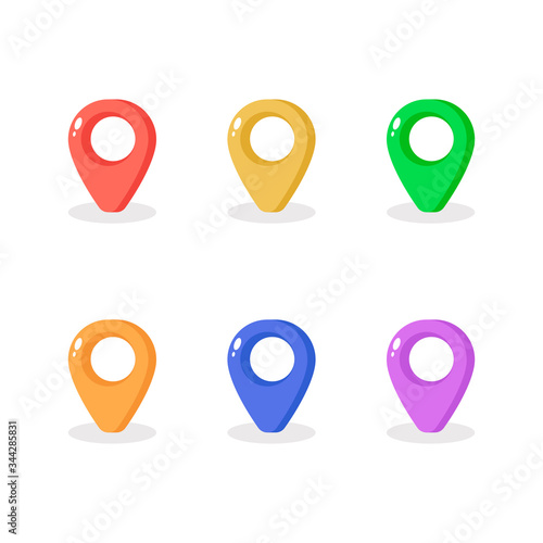 Free Download Set of colored icons of map markers - GFXLoad