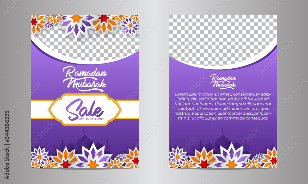 Islamic Brochure or Flyer Template Background Vector Design