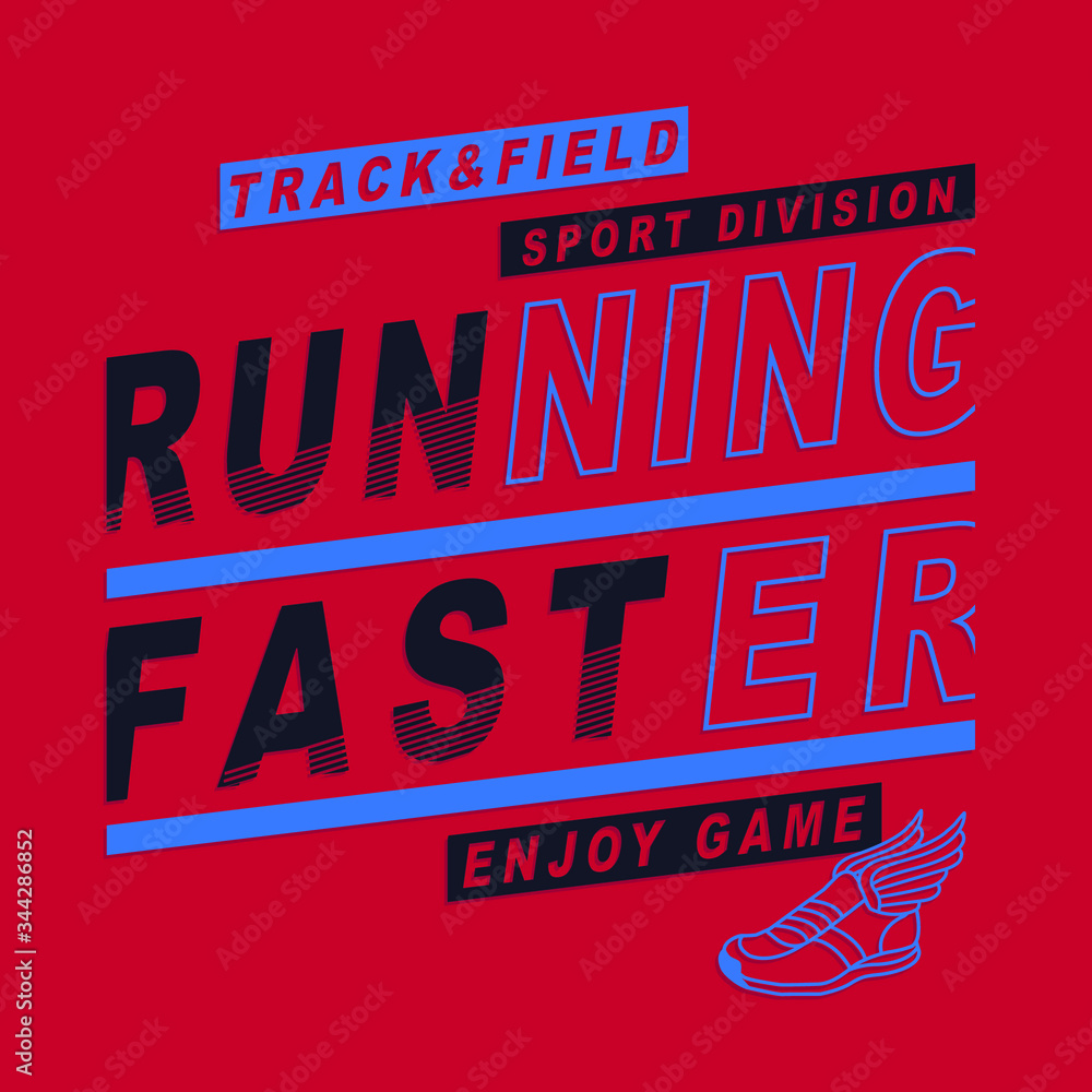 Fototapeta premium vector sport run typography, tee shirt graphics
