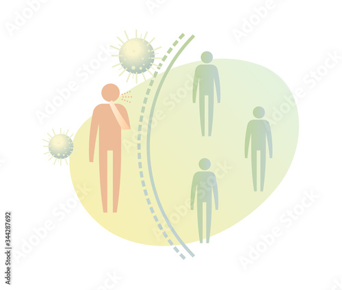 Herd Immunity against Coronavirus COVID-19 - Illustration