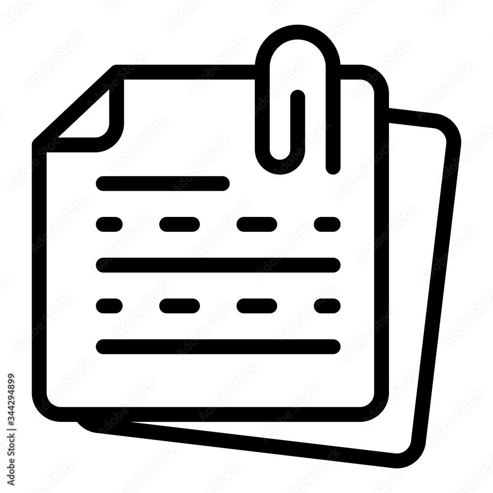 Inscription paper icon. Outline inscription paper vector icon for web design isolated on white background Inscription paper icon. Outline inscription paper vector icon for web design isolated on white background