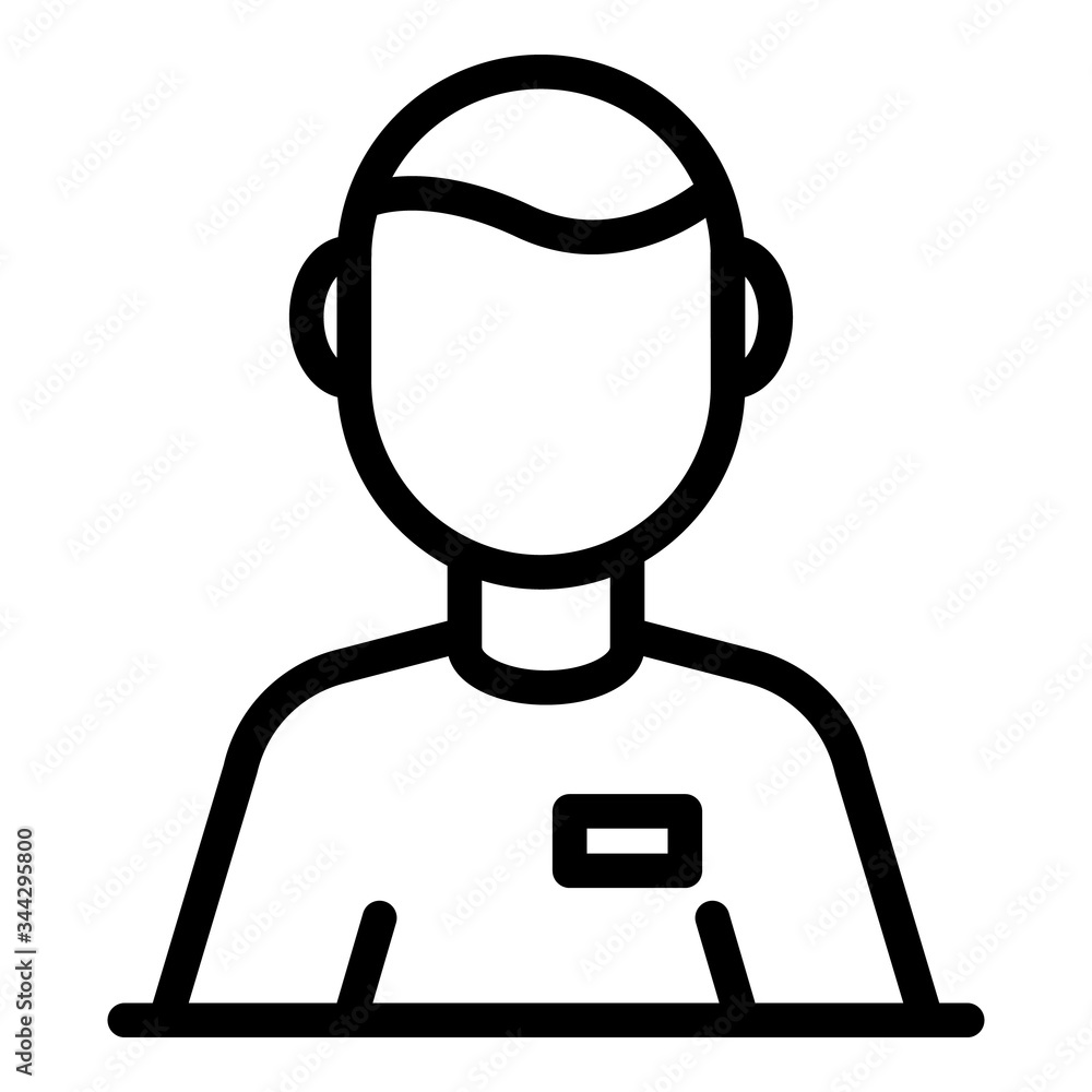 Product manager icon. Outline product manager vector icon for web design isolated on white background Product manager icon. Outline product manager vector icon for web design isolated on white background