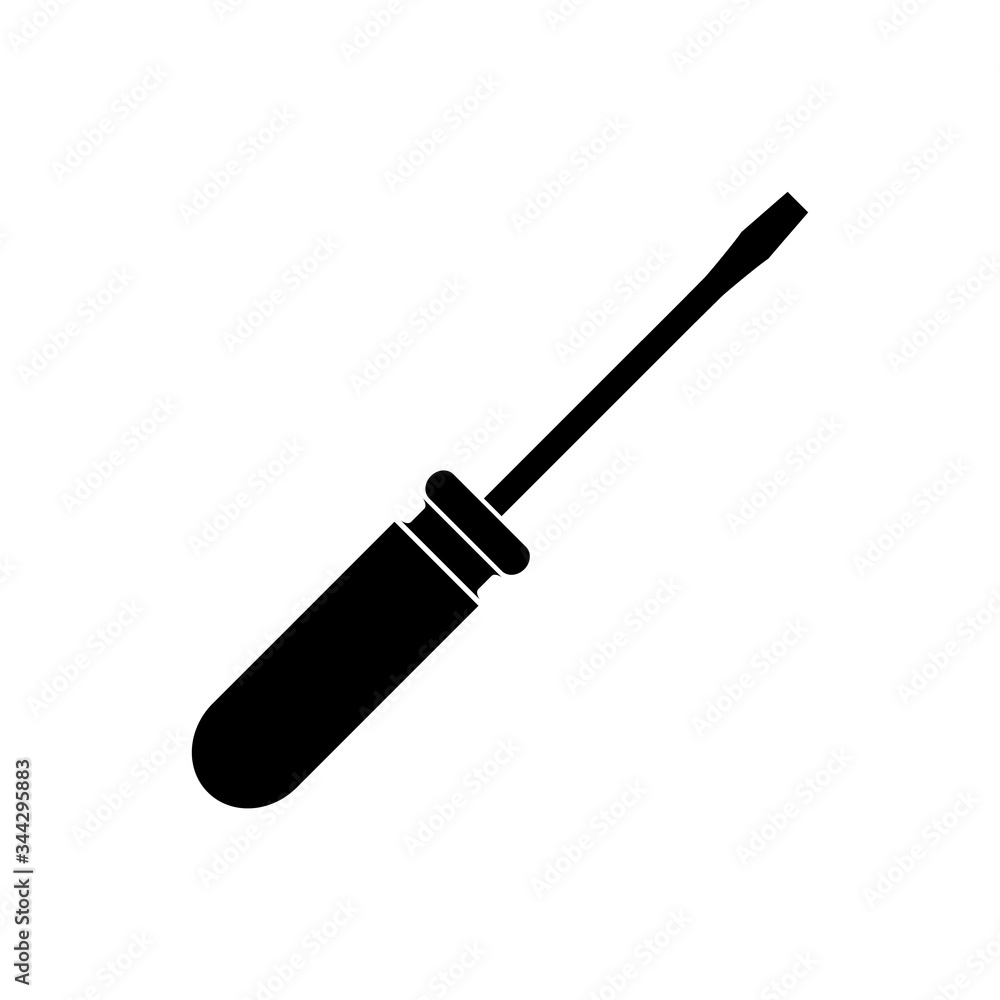 Screwdriver icon, logo isolated on white background Screwdriver icon, logo isolated on white background