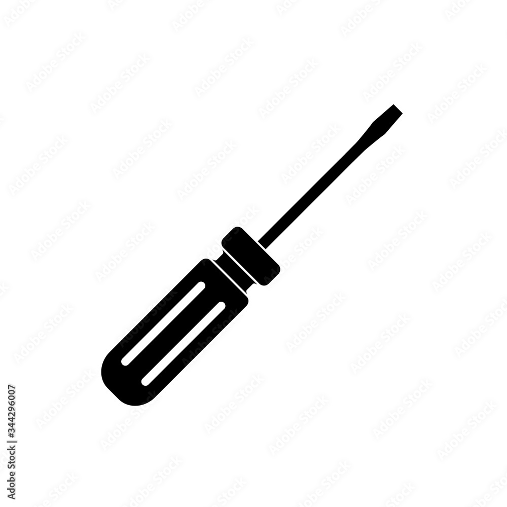 Screwdriver icon, logo isolated on white background Screwdriver icon, logo isolated on white background