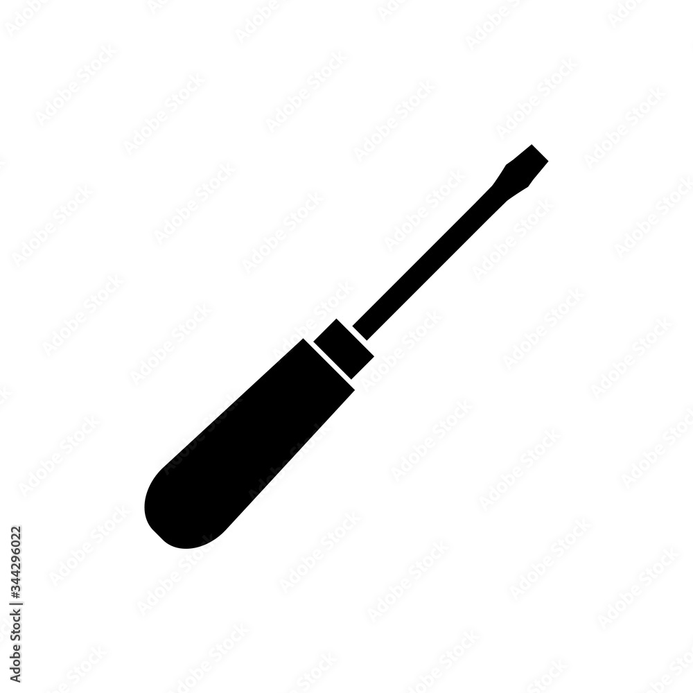 Screwdriver icon, logo isolated on white background Screwdriver icon, logo isolated on white background