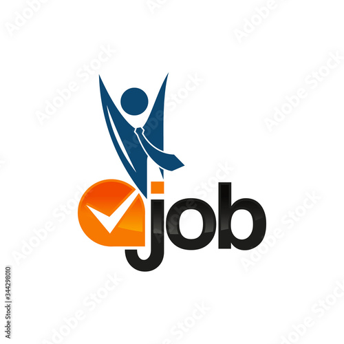 job talk social briefcase tie that balloon logo template vector icon