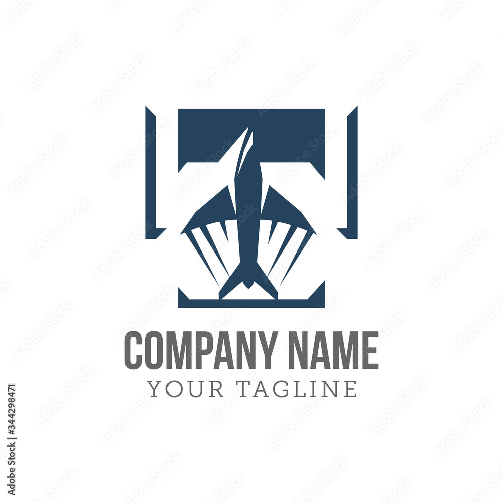 Airplane - vector logo template concept illustration. Minimal classic style. Aircraft silhouette sign for transportation company. Travel agency symbol. Design elements. Airplane - vector logo template concept illustration. Minimal classic style. Aircraft silhouette sign for transportation company. Travel agency symbol. Design elements.