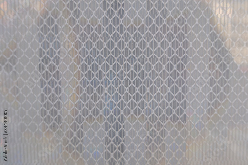 Tablou pe pânză reflective surface, element of street sign close up with diamond geometric abstr