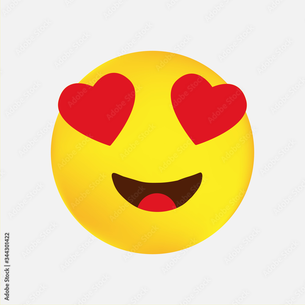 Fototapeta premium Love emoji icon design vector EPS