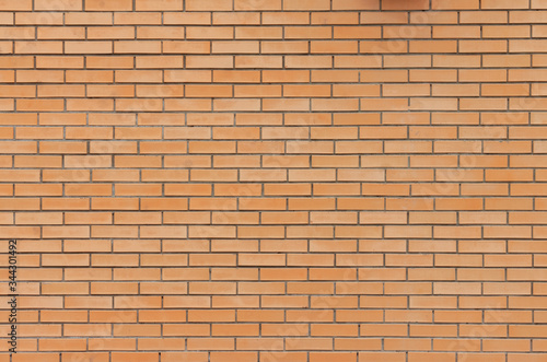 Brick wall. Yellow brick. Horizontal placing.