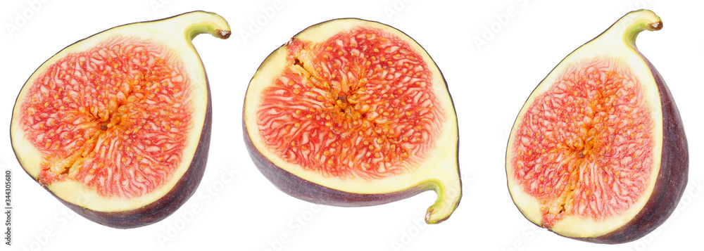 slice of fig isolated on white background slice of fig isolated on white background