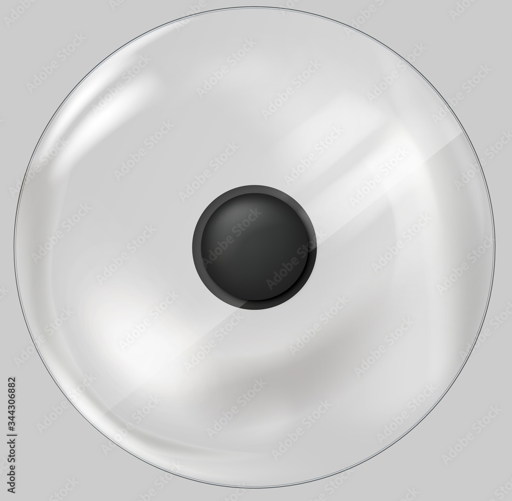 Classic round lid with plastic handle for dishes Classic round lid with plastic handle for dishes