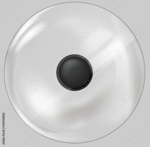Classic round lid with plastic handle for dishes