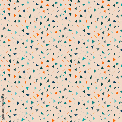 Colorful seamless geometric vector pattern. Childish background