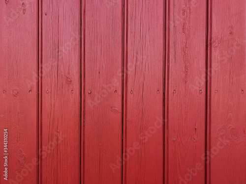 red wooden facade