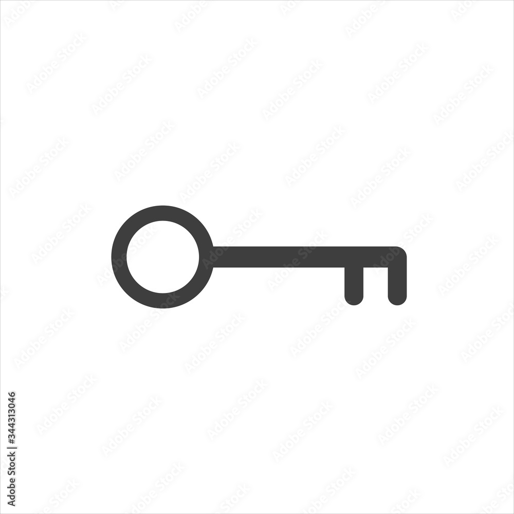 Key symbol isolated on white background. Vector Key symbol isolated on white background. Vector