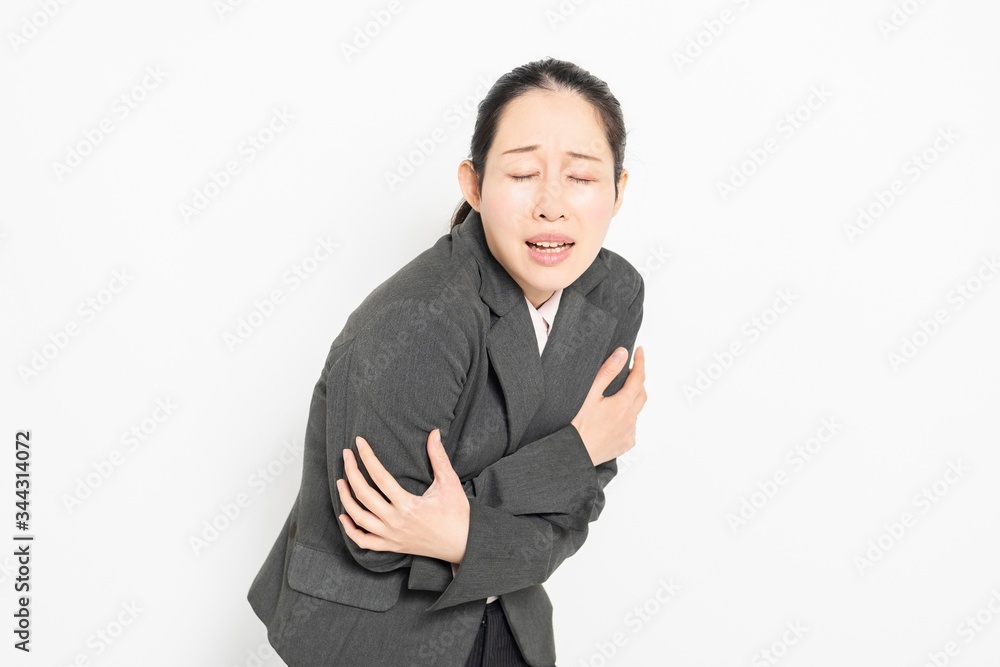 体調不良の女性 体調不良の女性