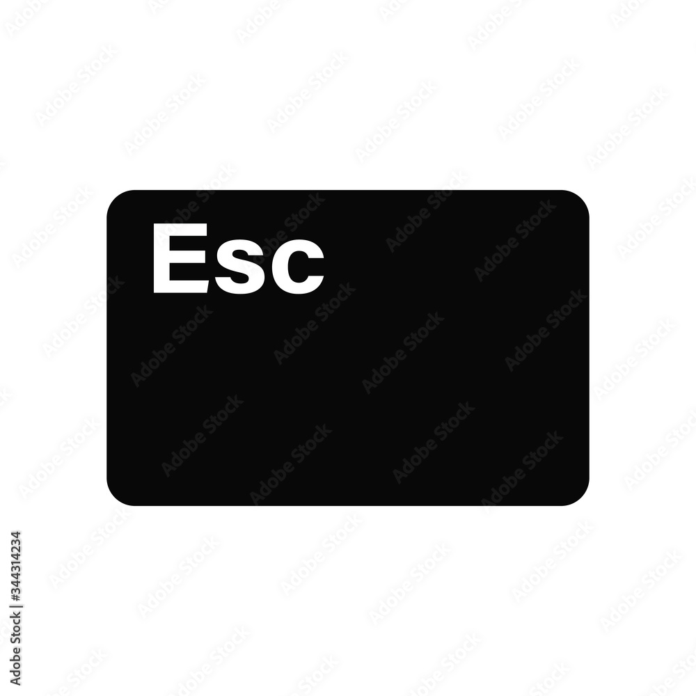 Illustration vector graphic of esc button icon Illustration vector graphic of esc button icon