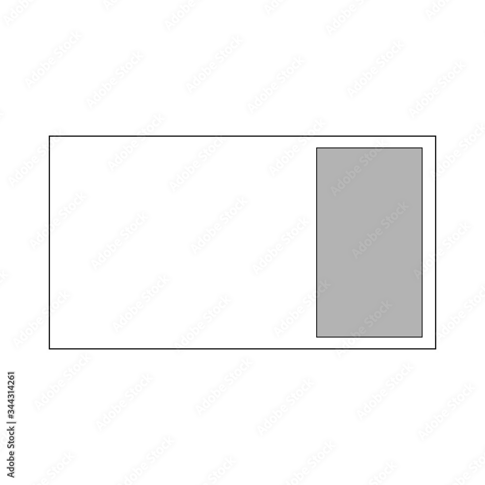 tile window to right of screen . White background tile window to right of screen . White background