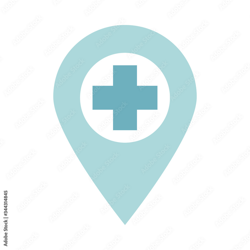 location pointer health care equipment medical flat style icon location pointer health care equipment medical flat style icon