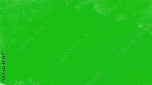 Animation Grunge Green Screen with brush stroke. Ink splash or abstract hand painted effect. Perfect for motion graphics, digital composition, masks, transitions, fades, mattes, reveals. UHD, 4K