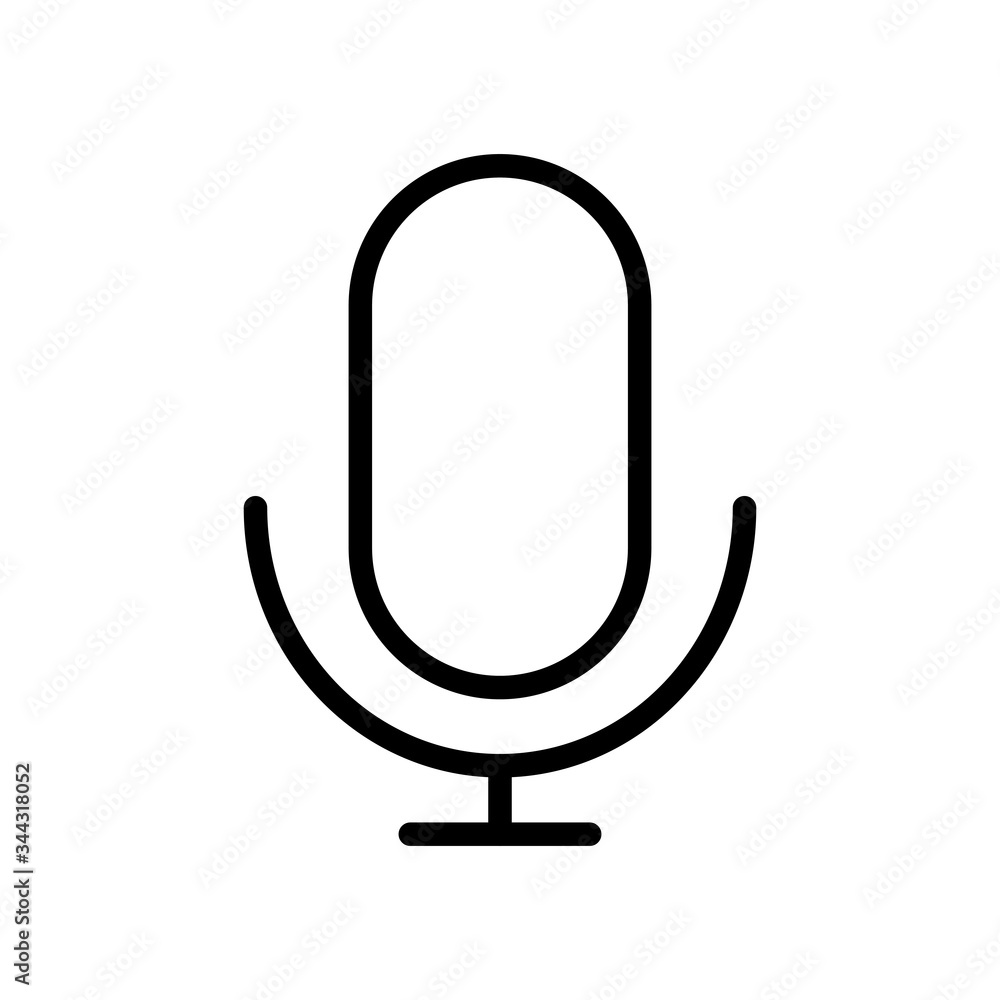 user interface concept, microphone icon, line style user interface concept, microphone icon, line style