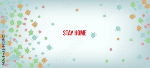 Stay Home Quarantine Banner. Business Information During Coronavirus 