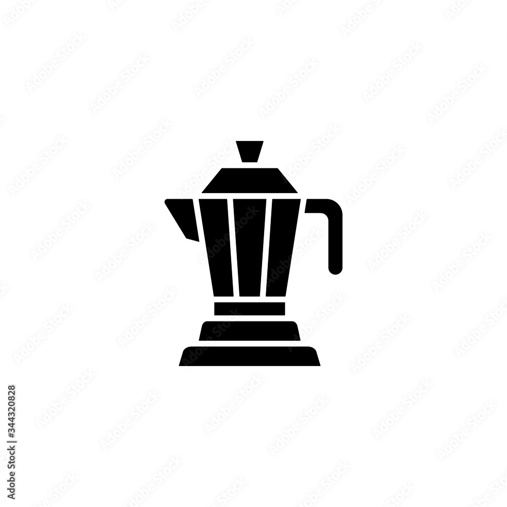 Percolator vector icon in black solid flat isolated on white background Percolator vector icon in black solid flat isolated on white background