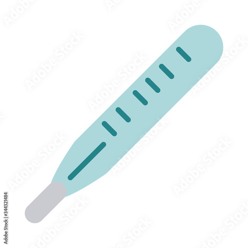 thermometer control temperature health care equipment medical flat style icon