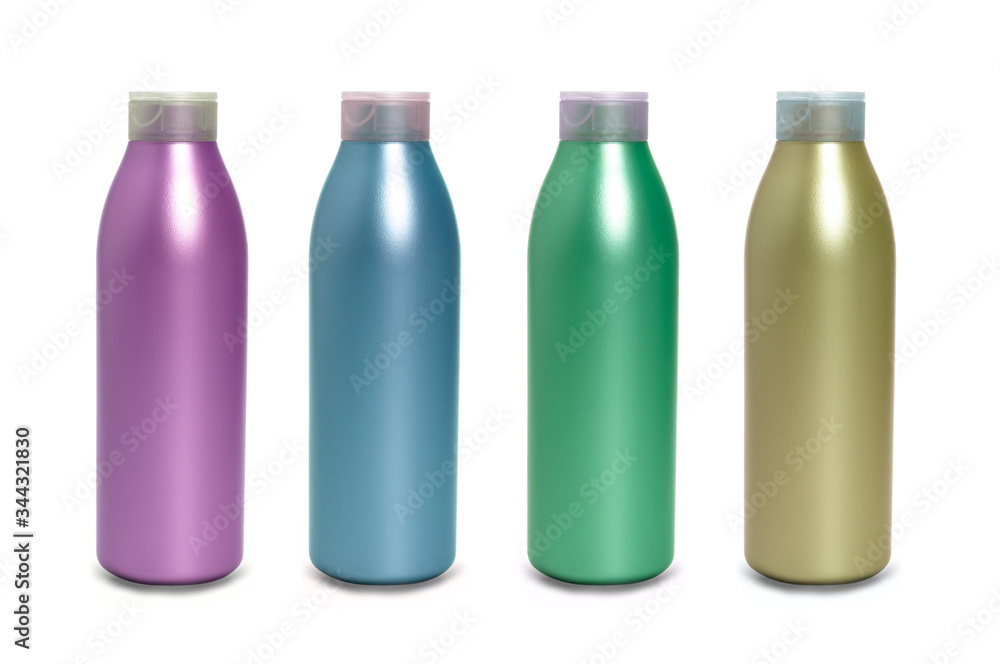 Plastic bottle on a white background for use in cosmetology. Packaging for cream, shampoo, lotion. Plastic bottle on a white background for use in cosmetology. Packaging for cream, shampoo, lotion.