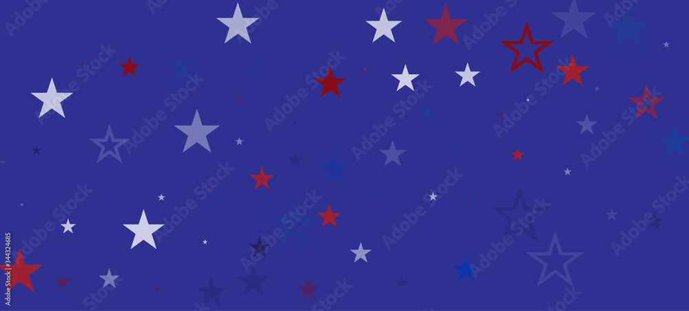 National American Stars Vector Background. USA Independence Veteran's President's 4th of July Labor Memorial 11th of November Day 