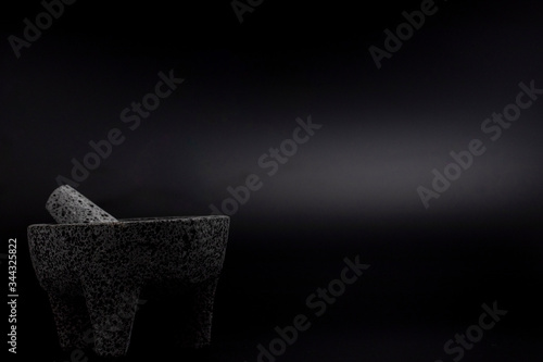 Molcajete and chiles from mexico