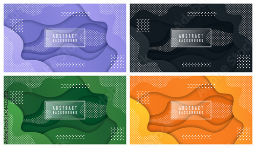Colorful liquid and geometric background with fluid gradient shapes