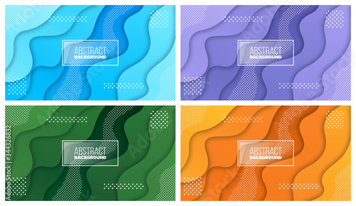 Colorful liquid and geometric background with fluid gradient shapes