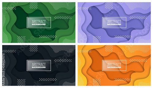 Colorful liquid and geometric background with fluid gradient shapes