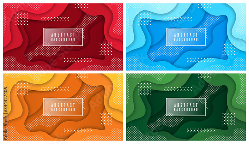 Colorful liquid and geometric background with fluid gradient shapes