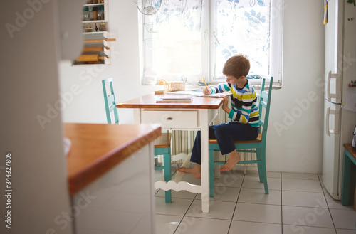 Young Boy learning at Home © Stock Rocket