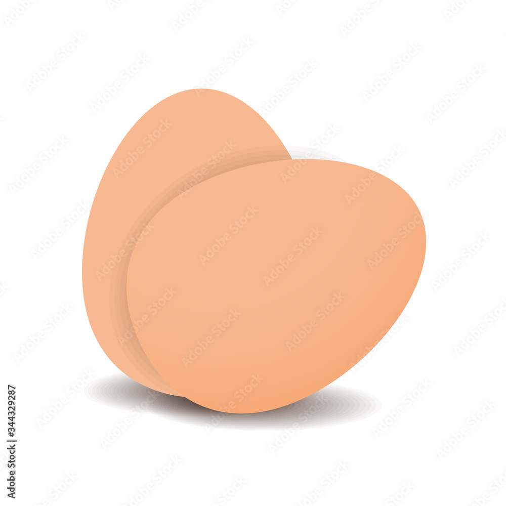 Set of Realistic 3d Chicken Eggs isolated on white background. Set of Realistic 3d Chicken Eggs isolated on white background.
