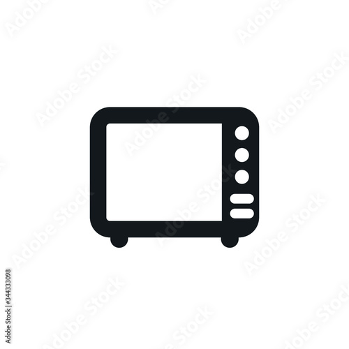 microwave icon on white background, vector symbol