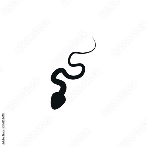 snake icon on white background, vector symbol