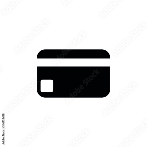 cash card icon on white background, vector symbol