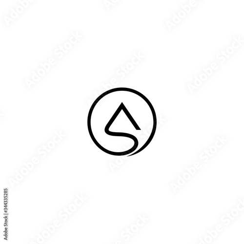 Vector monogram letter AI concept template logo