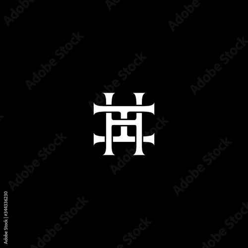 vector initial letter HH monogram icon logo design template illustration eps 10