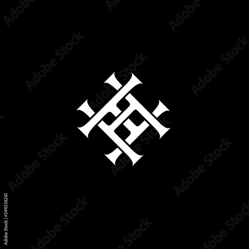 vector initial letter HH monogram icon logo design template illustration eps 10