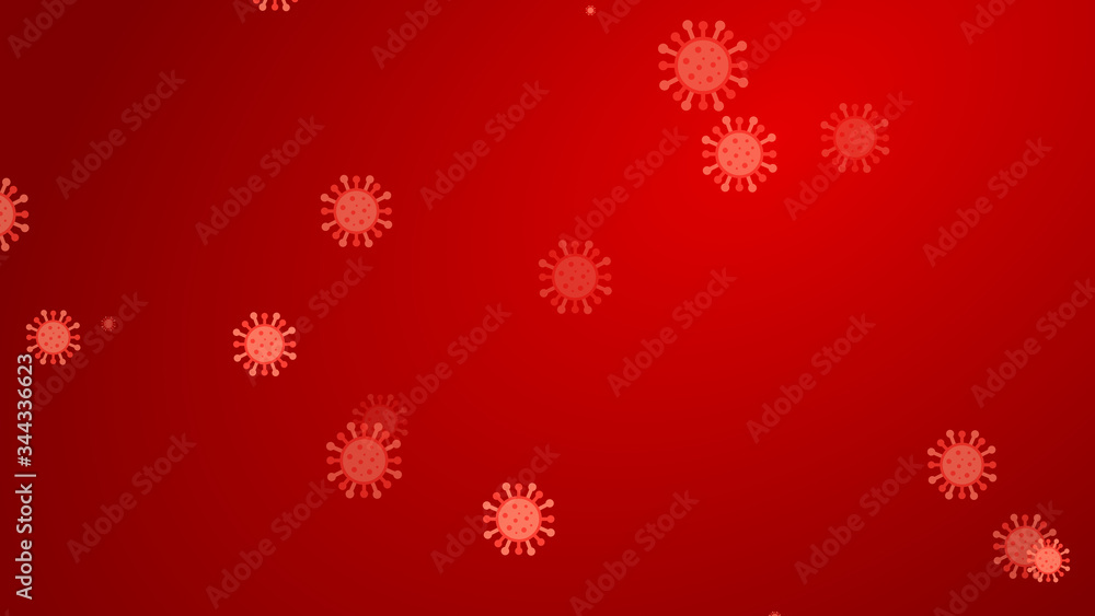 Coronavirus red pattern banner background. Abstract healthcare Illustrations concept COVID-19.