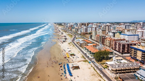 Capão da Canoa - RS. Aerial view of the beach and city of Capão da Canoa in the state of Rio Grande do Sul, southern Brazil photo