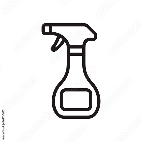 Cleaning spray bottle icon. Line style design. Vector graphic illustration. Suitable for website design, logo, app, template, and ui. Editable vector stroke. EPS 10.