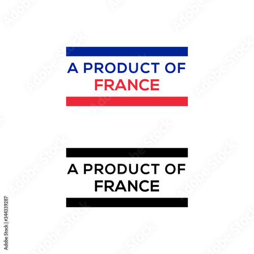 a product of France stamp or seal design vector 